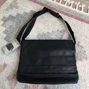 kenneth cole reaction faux leather messenger bag